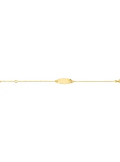Bracelet identité bébé étoile or jaune 9 carats