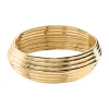 Bracelet jonc Agatha Maria Pombo laiton doré