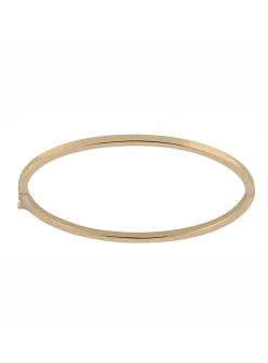Bracelet jonc Brillaxis fil carré or jaune 18 carats