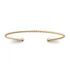 Bracelet jonc Brillaxis ouvert fil torsadé plaqué or_x005f_x000D_56mm