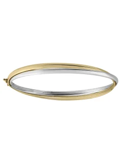 Bracelet jonc Brillaxis or bicolore 18 carats