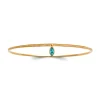 Bracelet jonc Brillaxis pierre bleue plaqué or
