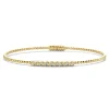 Bracelet jonc Brillaxis perles or jaune diamants