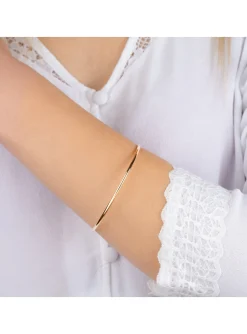 Bracelet jonc Brillaxis plaqué or jaune 62mm_x005f_x000D_fil 2mm