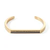 Bracelet jonc Coeur de Lion Cuff Square doré/noir