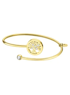 Bracelet jonc femme Lotus acier doré arbre de vie