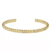 Bracelet jonc Fossil Vintage Twists acier doré