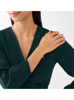 Bracelet jonc Fossil Vintage Twists acier doré