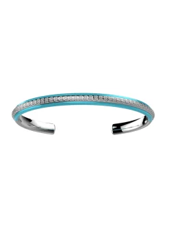 Bracelet jonc Les Cadettes Sunset laque turquoise