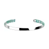Bracelet jonc Les Cadettes Tigre laque verte/grise