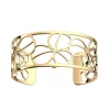 Bracelet jonc Les Georgettes Trèfle doré 25mm