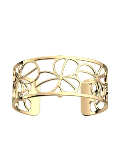 Bracelet jonc Les Georgettes Trèfle doré 25mm