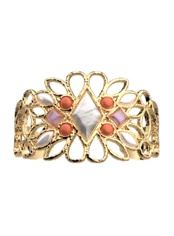 Bracelet jonc Les Georgettes Rosace_x005f_x000D_nacre
