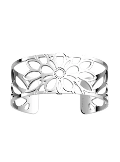 Bracelet jonc Les Georgettes collection dalhia_x005f_x000D_argenté 25 mm