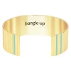 Bracelet jonc ouvert Bangle Up émail turquoise_x005f_x000D_collection Dimore 2 cm