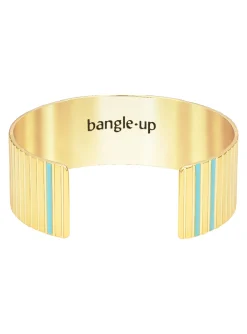 Bracelet jonc ouvert Bangle Up émail turquoise_x005f_x000D_collection Dimore 2 cm