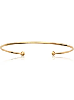 Bracelet jonc ouvert Brillaxis minimaliste doré