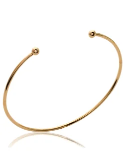 Bracelet jonc ouvert Brillaxis minimaliste doré