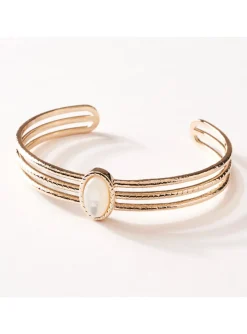 Bracelet jonc Saunier Aussière doré