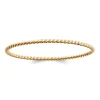 Bracelet jonc torsadé Brillaxis plaqué or 3 mm