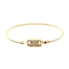 Bracelet Jonc Zag Bijoux Adria acier doré oxydes