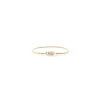 Bracelet jonc Zag Bijoux Adria acier doré oxydes