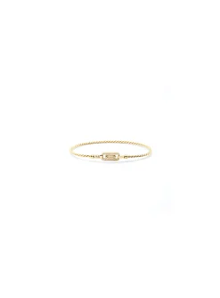Bracelet jonc Zag Bijoux Adria acier doré oxydes