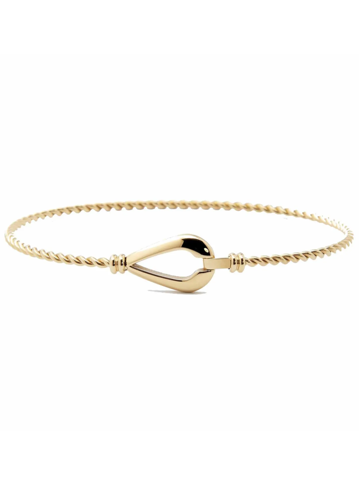 Bracelet Jonc Zag Bijoux Kendall acier doré