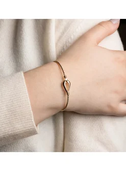 Bracelet Jonc Zag Bijoux Kendall acier doré