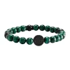 Bracelet Jouradan élastique perles malachite acier_x005f_x000D_collection Yasur