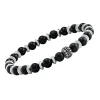 Bracelet Jourdan Brume onyx perles oxyx acier