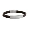 Bracelet Jourdan Côme tressé marron et acier