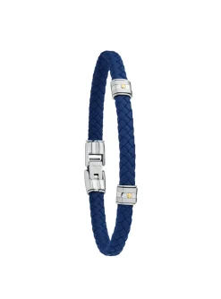 Bracelet Jourdan Hudson tressé acier et or