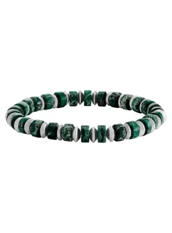 Bracelet Jourdan élastique jaspe impériale acier_x005f_x000D_collection Brume