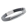 Bracelet Jourdan Rowann Acier Caoutchouc gris