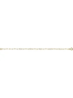 Bracelet junior coeurs or jaune perles de culture