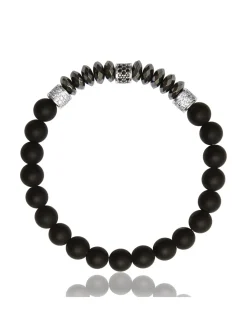 Bracelet Lauren Steven Exclusive perles noires