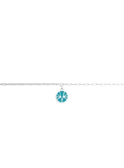 Bracelet Les Cadettes Ibiza pampille laque turquoise