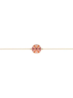 Bracelet Les Cadettes Sunrise doré médaillon rosé