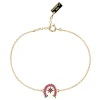 Bracelet Les Georgettes doré fer à cheval rose_x005f_x000D_Collection Les Cadettes