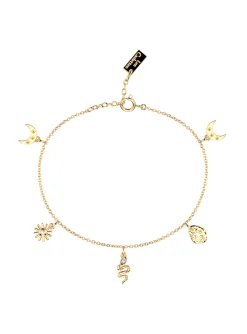 Bracelet Les Georgettes doré pampilles mystiques_x005f_x000D_Collection Les Cadettes