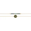 Bracelet Les Georgettes Tresse Iconic doré_x005f_x000D_Collection Les Cadettes vert violet et gris
