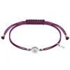 Bracelet Lotus Silver cordon violet oxyde
