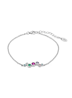 Bracelet Lotus Silver pierres multicolores