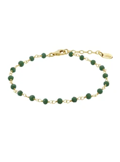 Bracelet Lotus Silver Trendy doré perles vertes