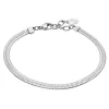 Bracelet Lotus Style Maille Miroir Acier