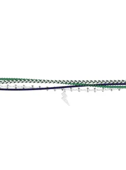 Bracelet multi rang Les Cadettes Eclair bleu et vert