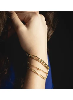 Bracelet Multi Rang Lotus Style Urban Woman_x005f_x000D_Acier doré