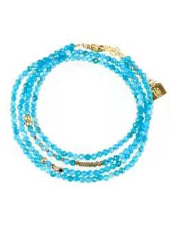 Bracelet multirang Zag Bijoux Favela turquoise