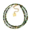 Bracelet multirang Zag Favela acier doré turquoise_x005f_x000D_africaine